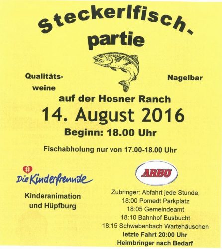 Steckerlfischpartie Riedau 2016